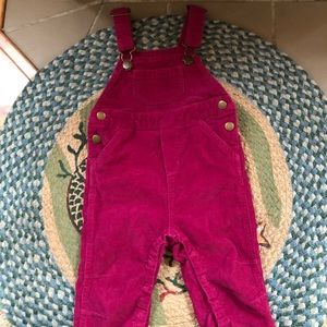 Hanna Andersson Raspberry Corduroy Overalls